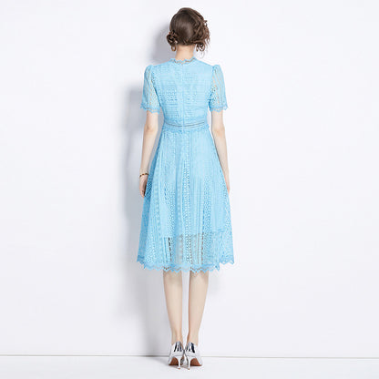 Lavinia french blue dress