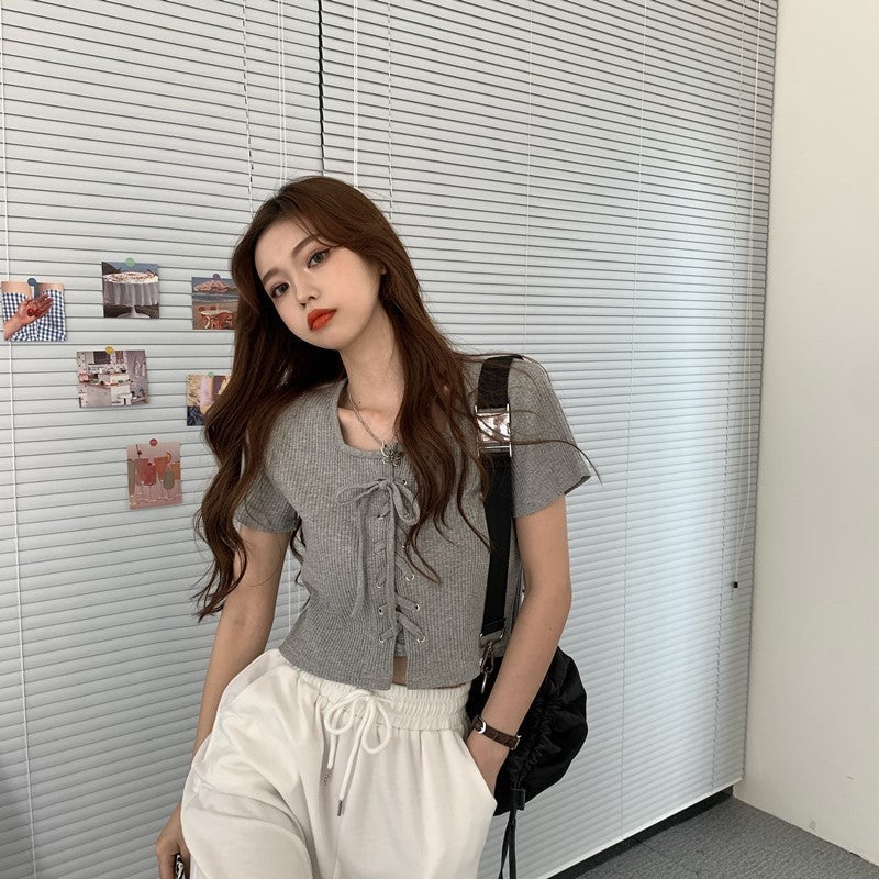Charlotte string tie tee