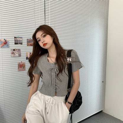 Charlotte string tie tee
