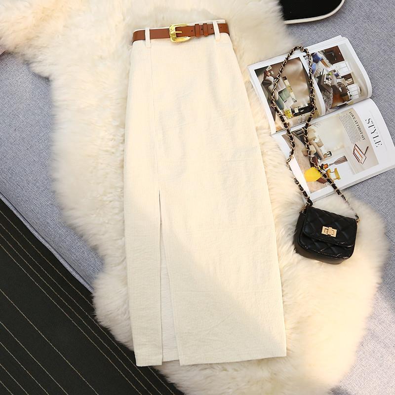 Vesper High Waist A- Line Corduroy Skirt