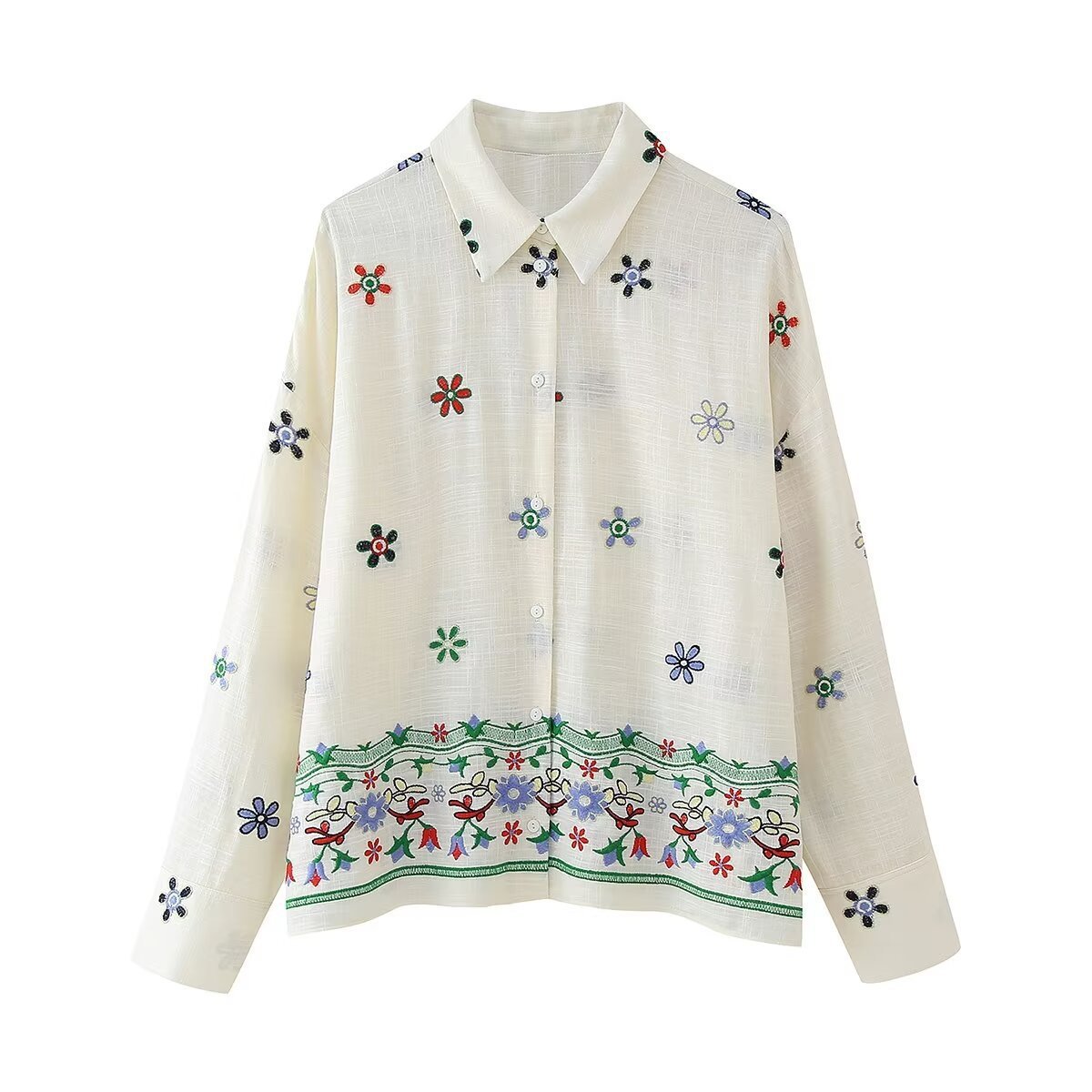 Jazzie Flower Embroidered linen co-ord