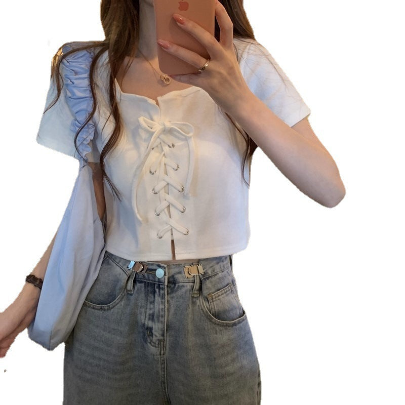 Charlotte string tie tee