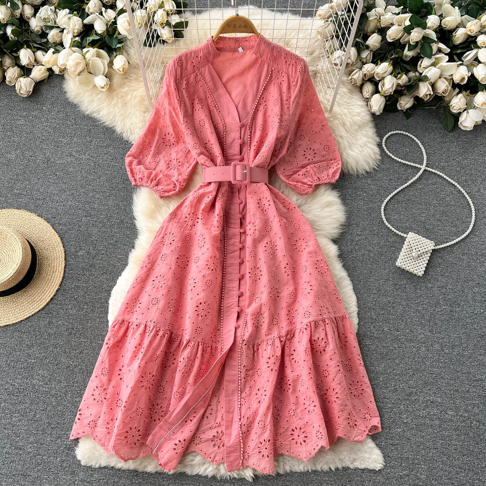Winslow V-neck Puff Sleeve Dress