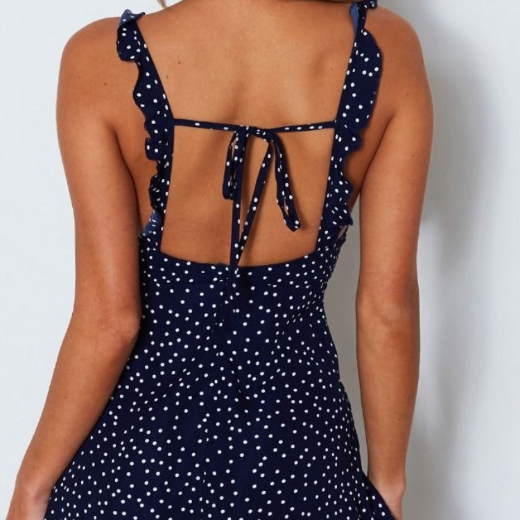 Maëlle Polka-dot Strappy Dress