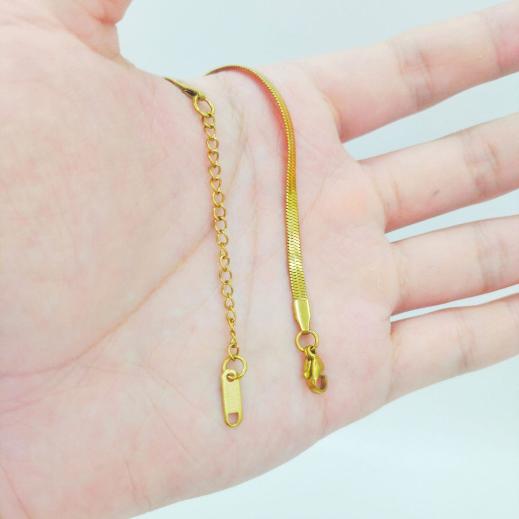 18K Gold Stainless Steel Chain Blade