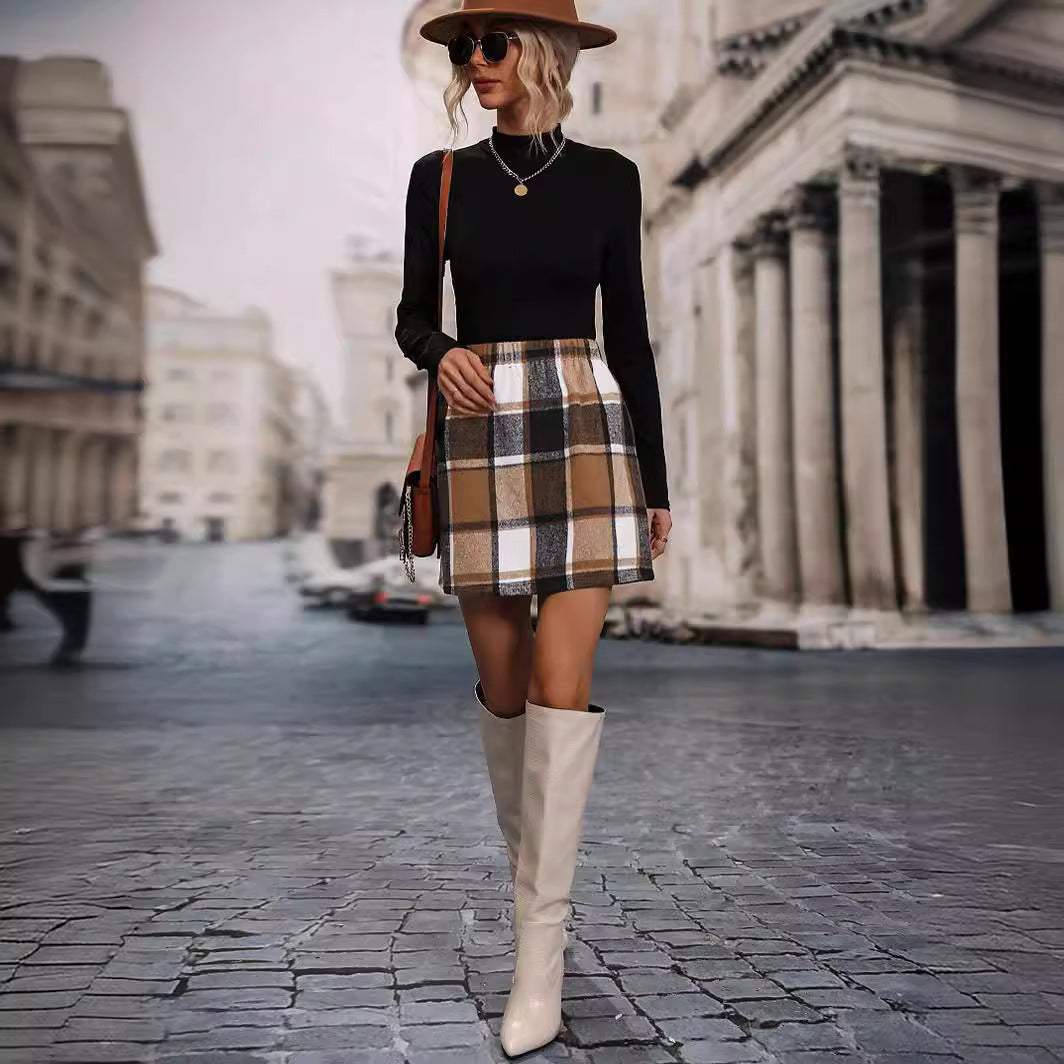 Hanna Autumn Check Skirt