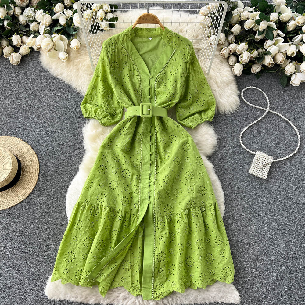 Winslow V-neck Puff Sleeve Dress