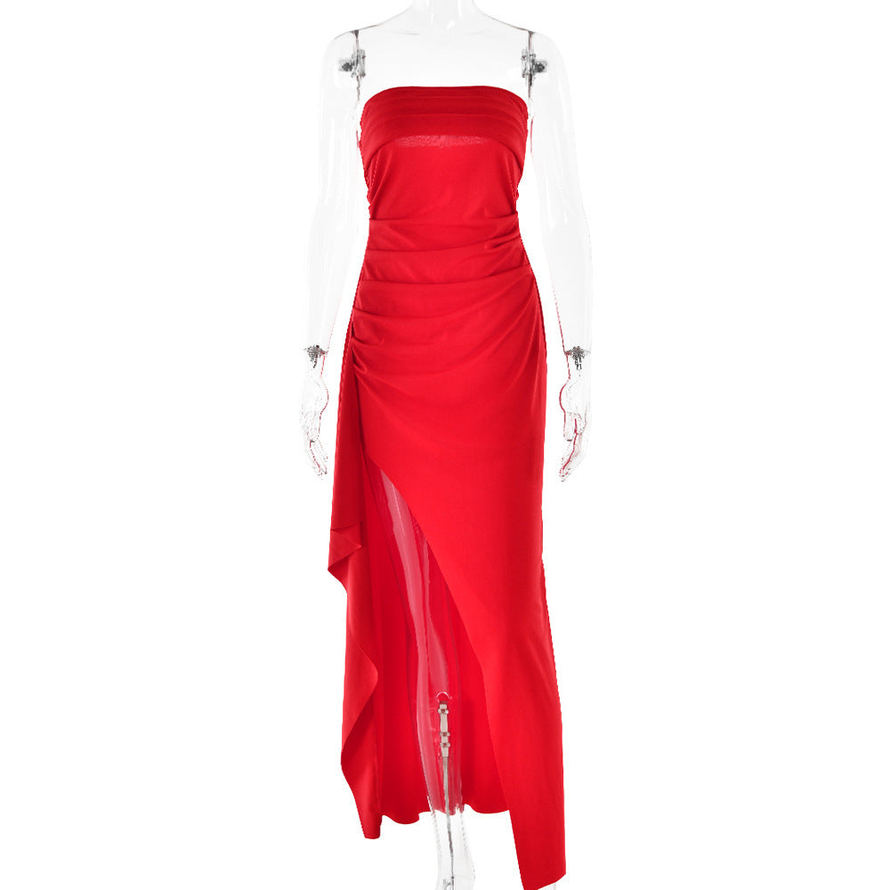 Irena Strapless Split Long Dress