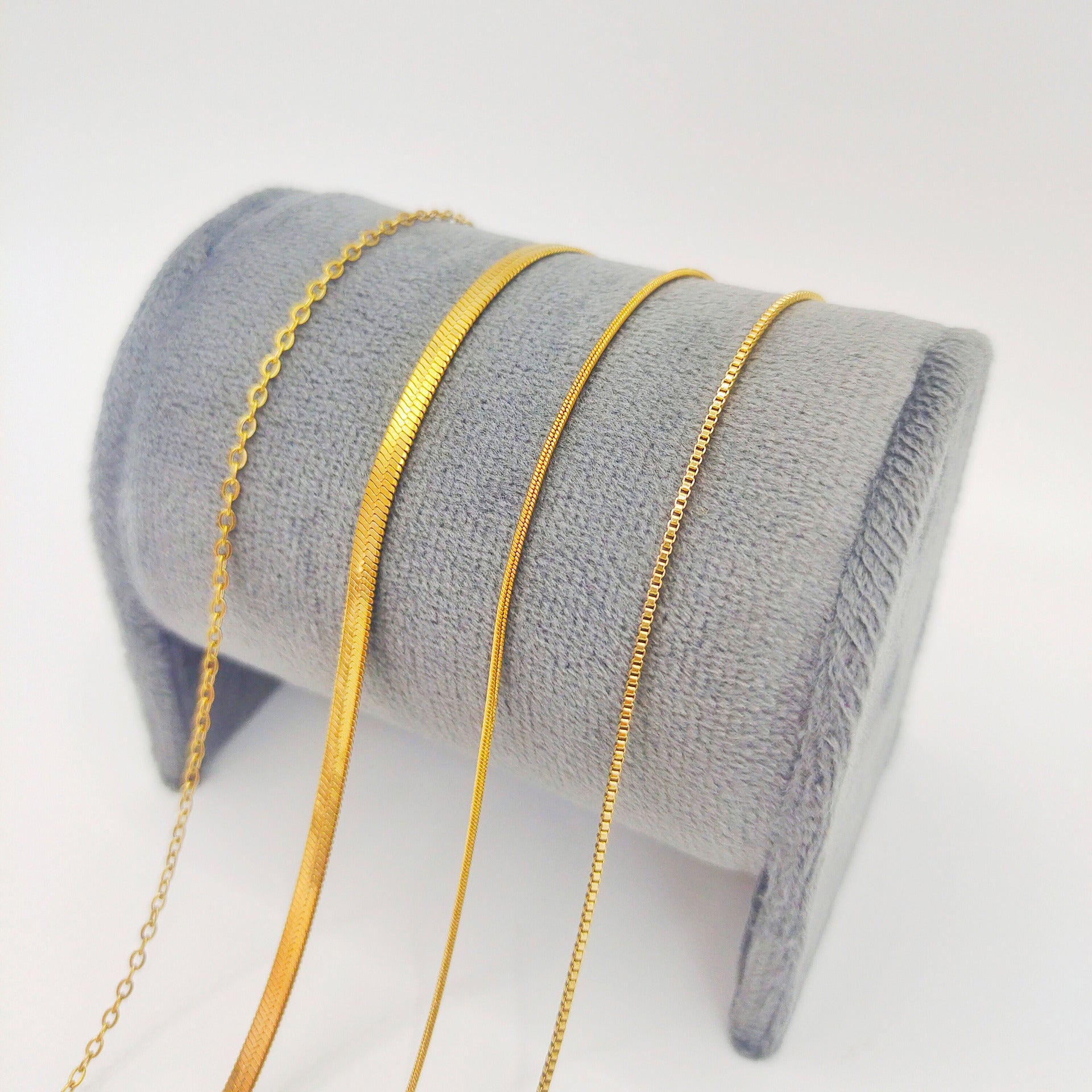 18K Gold Stainless Steel Chain Blade