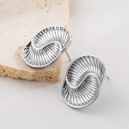 18K Gold Plated spiral Ear Studs